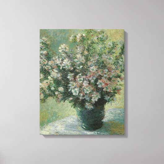 Vase der Blume von Claude Monet Leinwanddruck (Vorderseite)