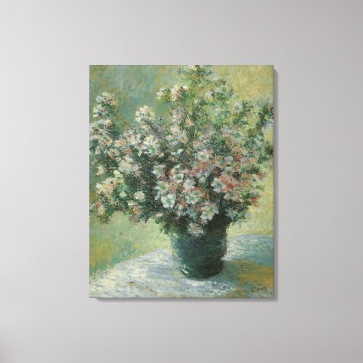 Vase der Blume von Claude Monet Leinwanddruck (Vorderseite)