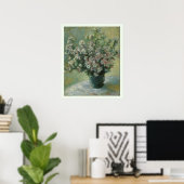 Vase der Blume von Claude Monet Poster (Heimbüro)