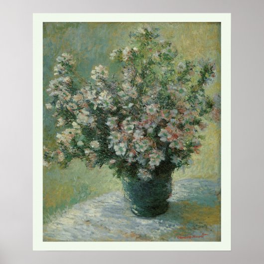 Vase der Blume von Claude Monet Poster (Vorne)