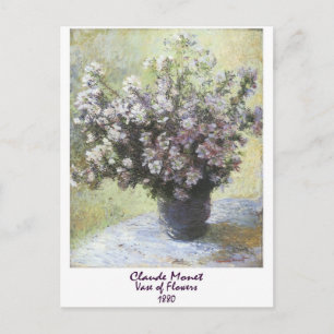 Vase der Blume von Claude Monet Postkarte