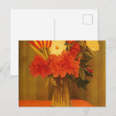 Vase der Blume von Henri Rousseau Postkarte (Vorne/Hinten)