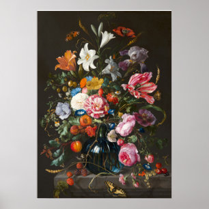 Vase der Blume von Jan Davidsz de Heem. Poster