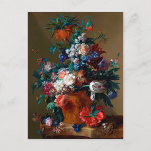 Vase der Blume von Jan van Huysum (18. Jahrhundert Postkarte