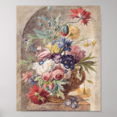 Vase der Blume von Jan van Huysum Poster (Vorne)