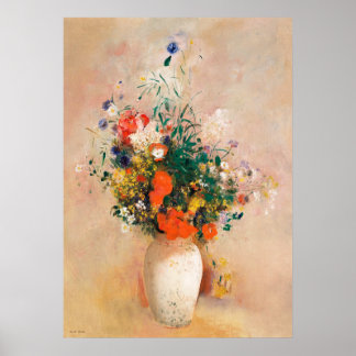 Vase der Blume von Odilon Redon Poster