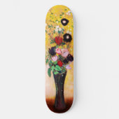Vase der Blume von Odilon Redon Skateboard (Vorderseite)