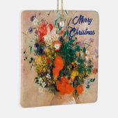 Vase der Blume von Redon Frohe Weihnachten Keramikornament (Rechts)