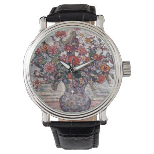Vase der Blume, Zinnias von Maurice Prendergast Armbanduhr