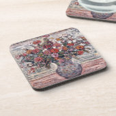 Vase der Blume, Zinnias von Maurice Prendergast Getränkeuntersetzer (Linke Seite)