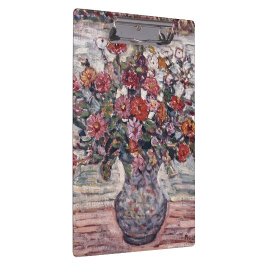 Vase der Blume, Zinnias von Maurice Prendergast Klemmbrett (Rechts)