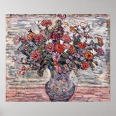 Vase der Blume, Zinnias von Maurice Prendergast Poster (Vorne)