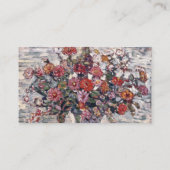 Vase der Blume, Zinnias von Maurice Prendergast Visitenkarte (Rückseite)