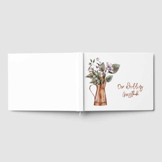 Vase der Hochzeit von Blume Gästebuch (Voll)