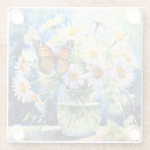 Vase der Hübschen Bläschen Glasuntersetzer (Rückseite)