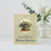 Vase der Pansy-Stiefmütterchen Postkarte (Stehend Vorderseite)