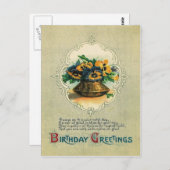 Vase der Pansy-Stiefmütterchen Postkarte (Vorne/Hinten)