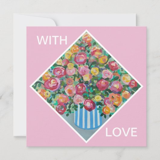 Vase der Rose Karte (Vorderseite)