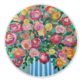 Vase der Rose Keramik Pull Keramikknauf (Vorderseite)