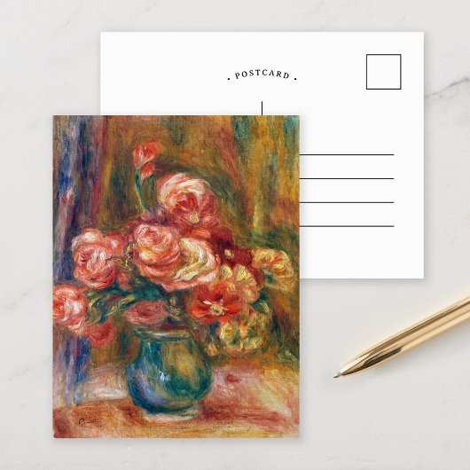 Vase der Rose | Renoir Postkarte