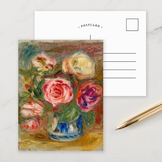 Vase der Rose | Renoir Postkarte