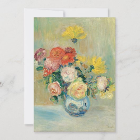 Vase der Rose und Dahlien | Renoir (Vorderseite)