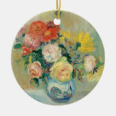 Vase der Rose und Dahlien | Renoir Keramik Ornament (Vorne)
