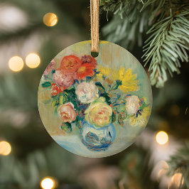 Vase der Rose und Dahlien | Renoir Keramik Ornament