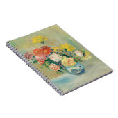 Vase der Rose und Dahlien | Renoir Notizblock (Rechte Seite)