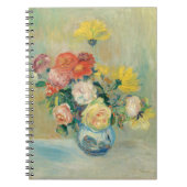 Vase der Rose und Dahlien | Renoir Notizblock (Vorderseite)