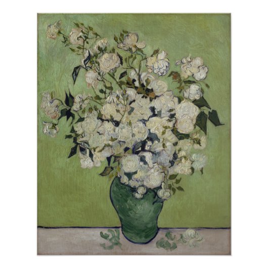 Vase der Rose Vincent Van Gogh Glossy Poster (Vorderseite)
