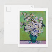 Vase der Rose, Vincent van Gogh Postkarte (Vorne/Hinten)