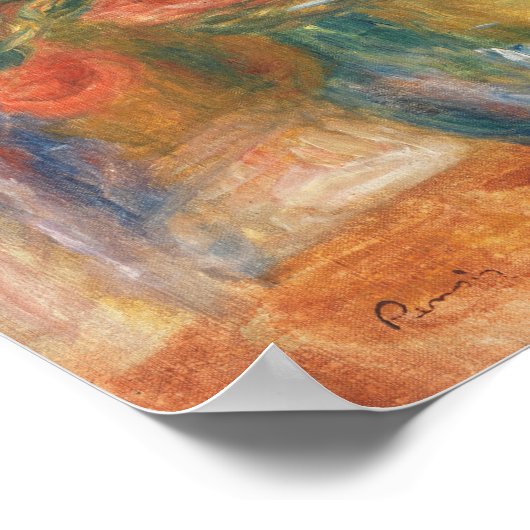 Vase der Rose von Auguste Renoir Art Poster (Ecke)