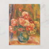 Vase der Rose von Auguste Renoir Art Postkarte (Vorderseite)