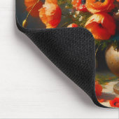 Vase der roten Poppies Mousepad (Ecke)
