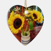 Vase der Sonnenblumen Keramikornament (Rechts)