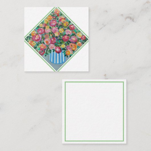 Vase der Umschließungskarte für Rose Begleitkarte (Vorne/Hinten)