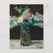 Vase der weißen Lilacs und Rose | Édouard Manet Postkarte (Vorderseite)