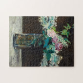 Vase der weißen Lilacs und Rose | Édouard Manet Puzzle (Horizontal)