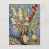Vase Gladioli Asters Vincent van Gogh Postkarte (Vorderseite)