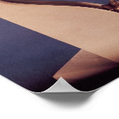 Vase-Handgriff in Form eines Flügelibex Poster (Ecke)