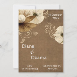 Vase in Braun und Beige Einladung