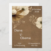 Vase in Braun und Beige Einladung (Vorne/Hinten)