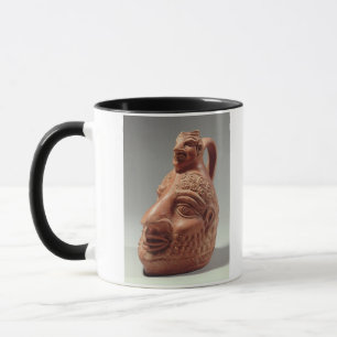 Vase in der Form des doppelten Kopfes, ANZEIGE Tasse