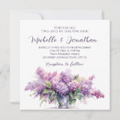 Vase Lilac Blume Inspiration Christliche Hochzeit Einladung (Vorderseite)
