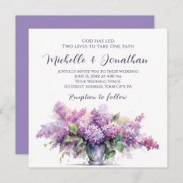Vase Lilac Blume Inspiration Christliche Hochzeit Einladung