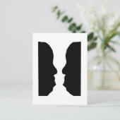 Vase Man Optical Illusion Postkarte (Stehend Vorderseite)