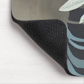 Vase minimalistischer Blätter Mousepad (Ecke)