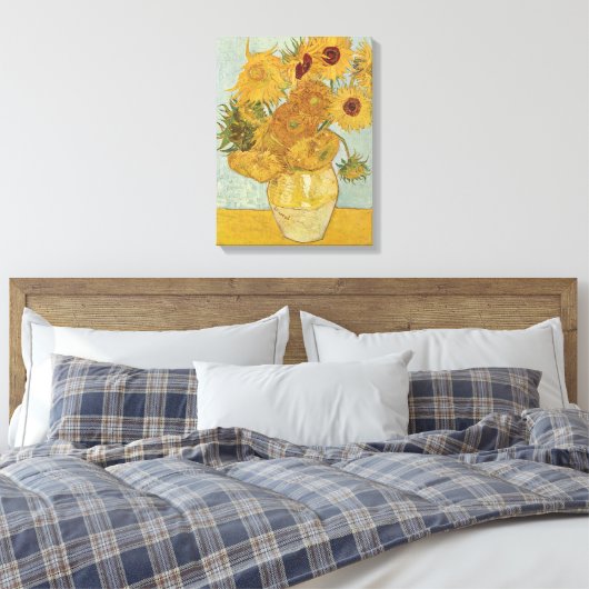 Vase mit 12 Sonnenblumen - Vincent Van Gogh (1888) Leinwanddruck (Insitu (Schlafzimmer))