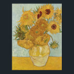 Vase mit 12 Sonnenblumen - Vincent Van Gogh (1888) Poster<br><div class="desc">Dieses Design verwendet Vincent Van Gogh's 1888 Gemälde "Vase mit 12 Sonnenblumen".</div>